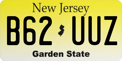 NJ license plate B62UUZ