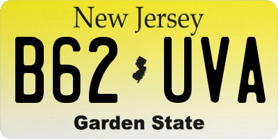 NJ license plate B62UVA