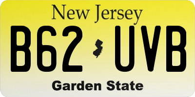 NJ license plate B62UVB
