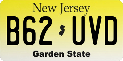NJ license plate B62UVD
