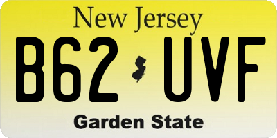 NJ license plate B62UVF