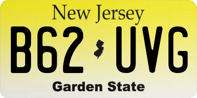 NJ license plate B62UVG