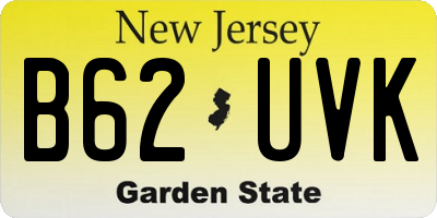 NJ license plate B62UVK