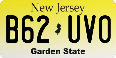 NJ license plate B62UVO