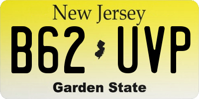 NJ license plate B62UVP