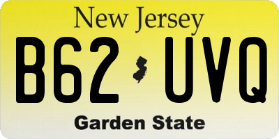 NJ license plate B62UVQ