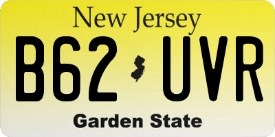 NJ license plate B62UVR