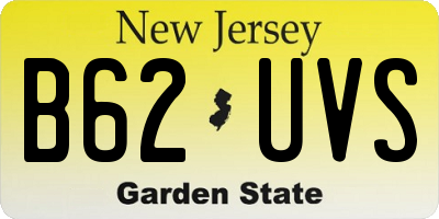 NJ license plate B62UVS