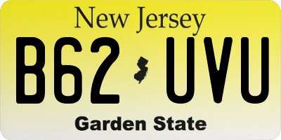 NJ license plate B62UVU