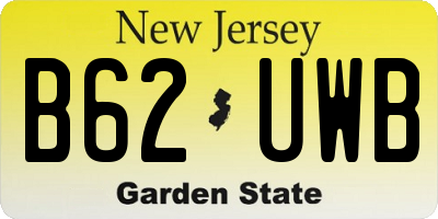 NJ license plate B62UWB