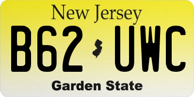 NJ license plate B62UWC