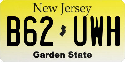 NJ license plate B62UWH