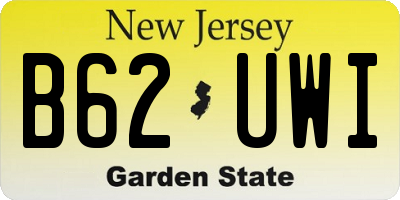 NJ license plate B62UWI
