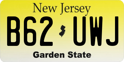 NJ license plate B62UWJ