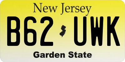 NJ license plate B62UWK