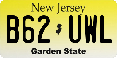 NJ license plate B62UWL