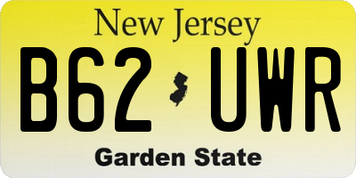 NJ license plate B62UWR