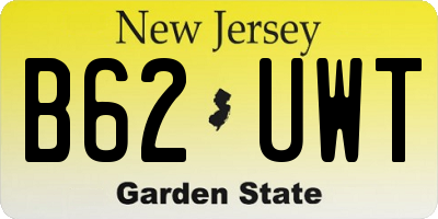 NJ license plate B62UWT