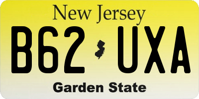 NJ license plate B62UXA