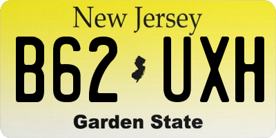 NJ license plate B62UXH