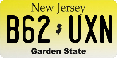 NJ license plate B62UXN