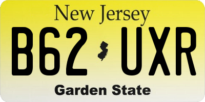 NJ license plate B62UXR