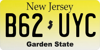 NJ license plate B62UYC