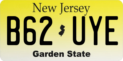 NJ license plate B62UYE