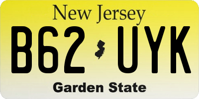 NJ license plate B62UYK