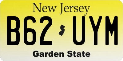 NJ license plate B62UYM