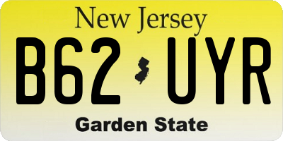 NJ license plate B62UYR