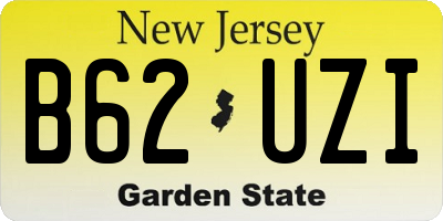 NJ license plate B62UZI