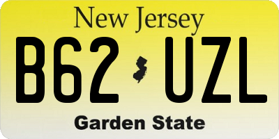 NJ license plate B62UZL
