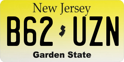 NJ license plate B62UZN