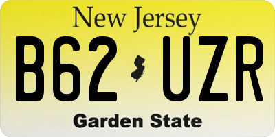 NJ license plate B62UZR