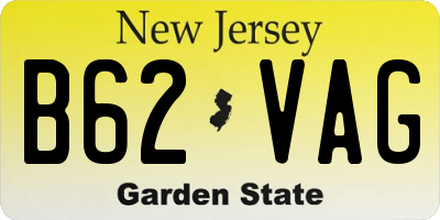 NJ license plate B62VAG
