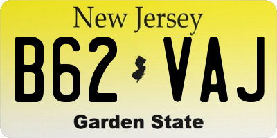 NJ license plate B62VAJ