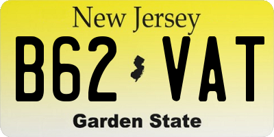 NJ license plate B62VAT