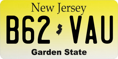 NJ license plate B62VAU