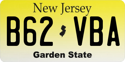 NJ license plate B62VBA