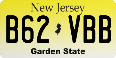 NJ license plate B62VBB