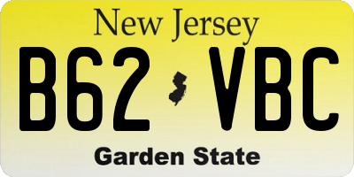 NJ license plate B62VBC