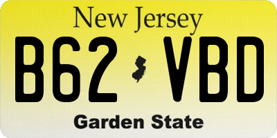 NJ license plate B62VBD