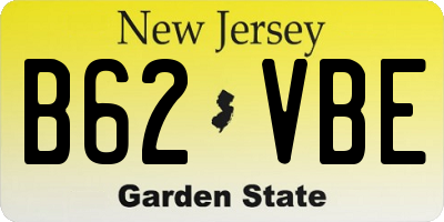 NJ license plate B62VBE