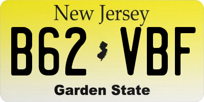 NJ license plate B62VBF