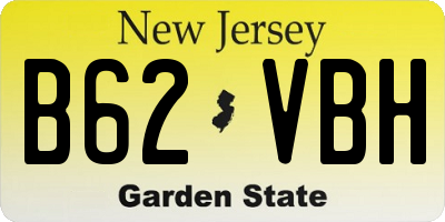 NJ license plate B62VBH