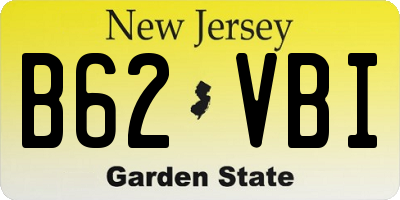 NJ license plate B62VBI