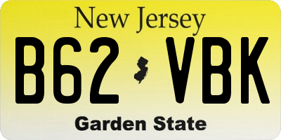 NJ license plate B62VBK