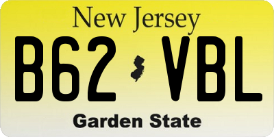 NJ license plate B62VBL