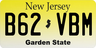 NJ license plate B62VBM
